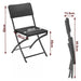 dreamwell set 2 sedie pieghevoli in polyrattan bianco da esterno salvaspazio giardino nero ean 8054143005806