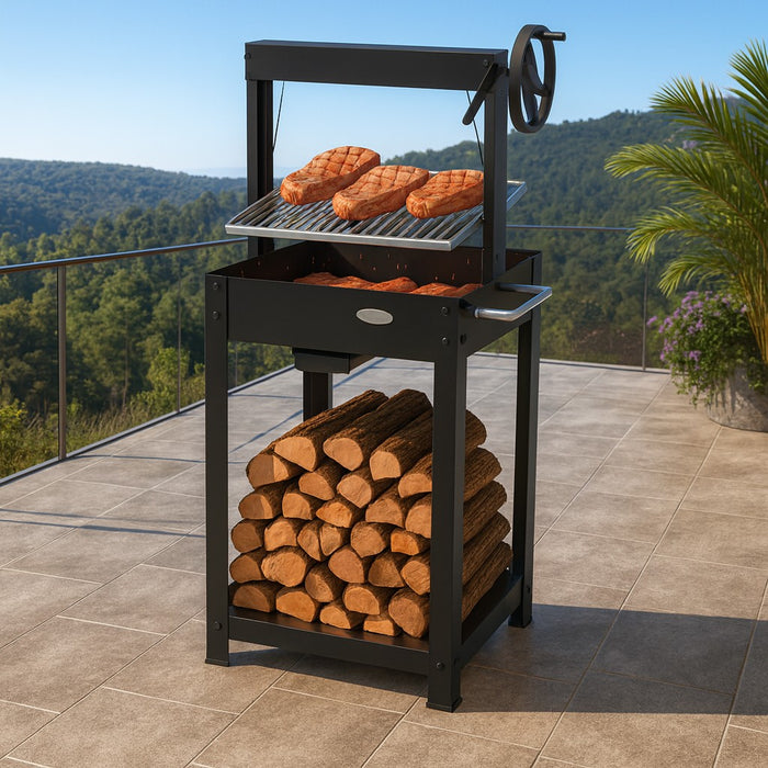 soleilux barbecue duramax in acciaio con 2 funzionalita legna e carbone 080 815 ean 8428832091652