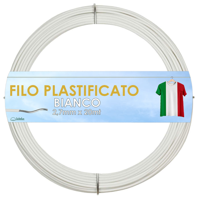 soleilux soleilux filo bucato stendibiancheria plastificato 27mm x 20m resistente e antiruggine prodotto italiano ean 8058753792118