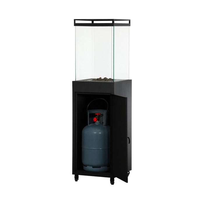 soleilux soleilux stufa patio a gas gpl 9 kw con accensione piezoelettrica riscaldatore da esterno decorativo 42x42x h 152cm ideale per bar ristoranti strutture ean 8058753794990