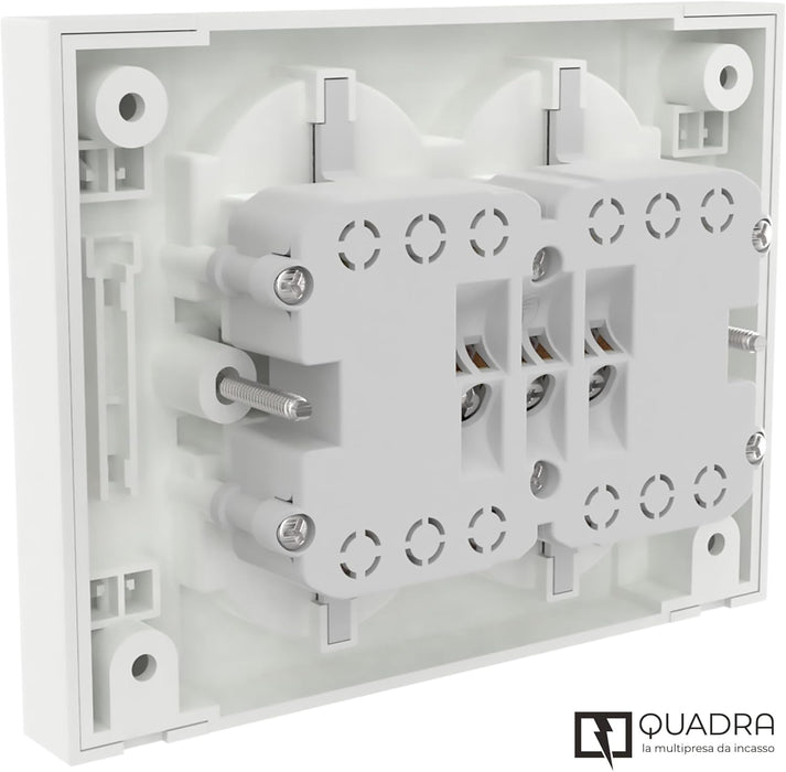 electraline 3pmark spa multipresa da incasso quadra 4 prese bianco ean 8011439221050