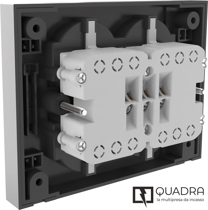 electraline 3pmark spa multipresa da incasso quadra 4 prese titanio ean 8011439221357