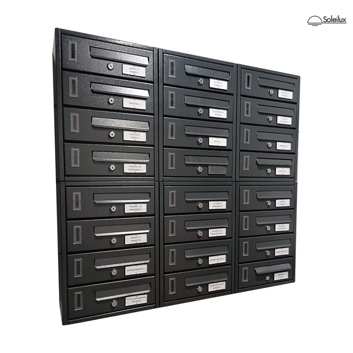 soleilux cassetta postale condominiale da muro buca lettere componibile made in italy 2 posti 30x17x22h ean 8058753795126