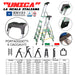 soleilux soleilux scala in alluminio unica 4 gradini con portaoggetti portata certificata 150kg en131 tuv ean 8058753796383