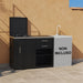 soleilux soleilux set cucina da esterno a gas 2 elementi con 2 cassetti estraibili struttura in acciaio e piano in acciaio inox nero ean 8058753799650