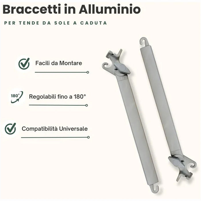 solarius tenda da sole a caduta con bracci regolabili arancio e tortora disponibile in 3 misure ean 8014211951152