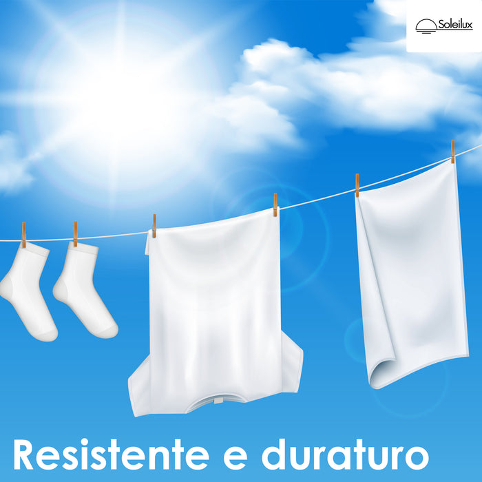 soleilux soleilux filo bucato stendibiancheria plastificato 27mm x 20m resistente e antiruggine prodotto italiano ean 8058753792118