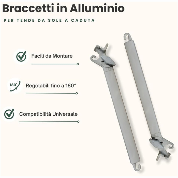 solarius tenda da sole a caduta con bracci regolabili gialla e grigia disponibile in 3 misure ean 8014211142307