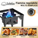 soleilux fornellone 3 in 1 rialzato da esterno gpl con accensione piezo 40x40cm h 81cm