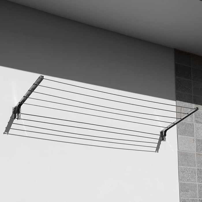 Stendibiancheria Da Parete In Acciaio Inox Pieghevole Resistente Fino A 40 Kg 100cm
