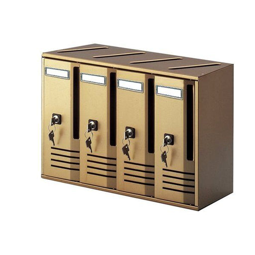 immagine-1-alubox-cassetta-postale-condominiale-blocchiera-4-posti-bronzo-alubox-20c4vbr-ean-8011639020989