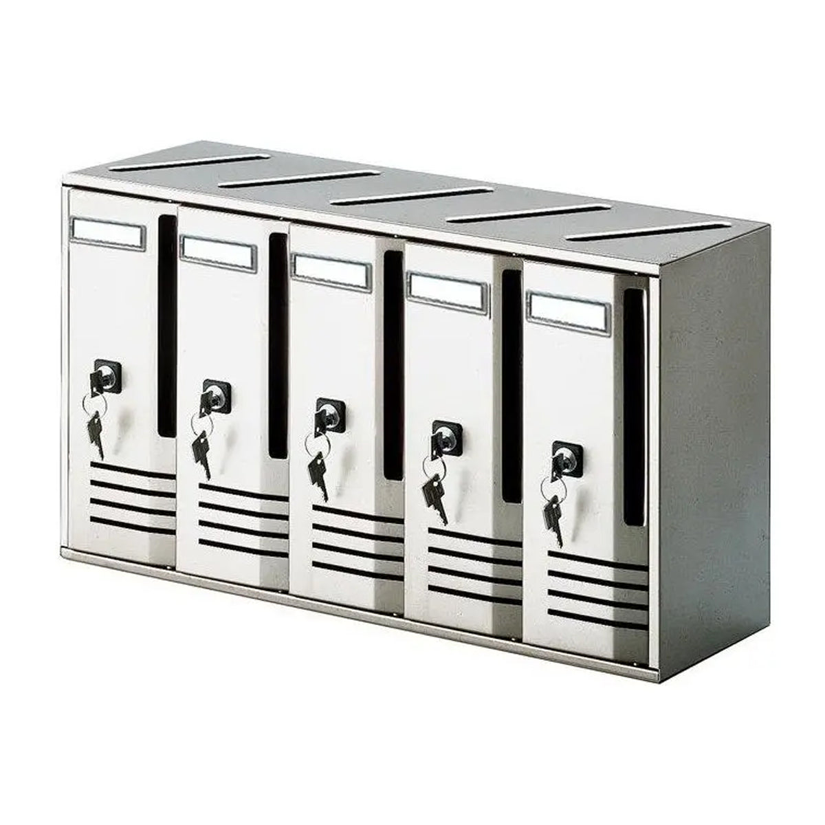 Cassetta Postale Esterno Condominiale OWIJI - 5 Scompartimenti Antracite 52x18x30cm