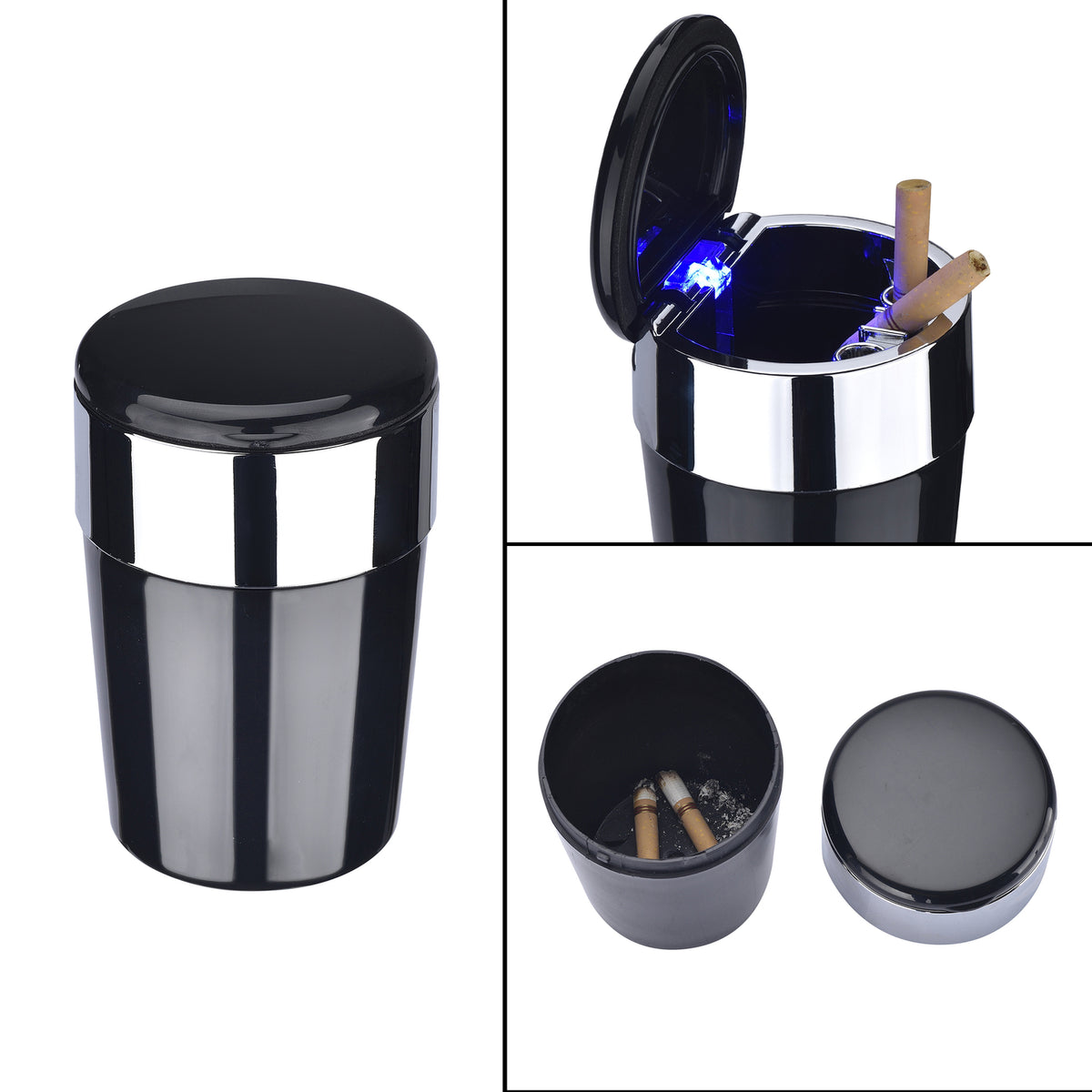 Posacenere Con Coperchio In Acciaio Inox - Antiodore, Per Interni Ed Esterni - Foto 11