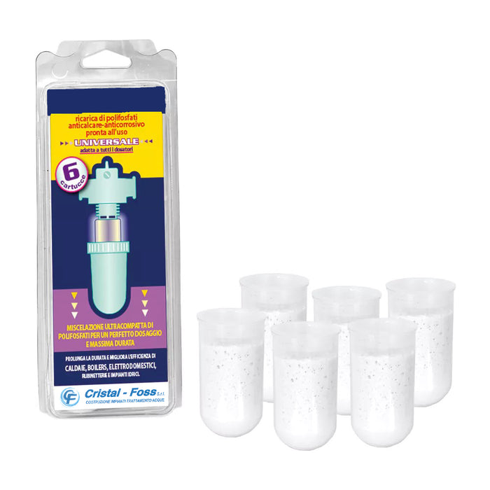 immagine-1-cristal-foss-6-cartucce-ricarica-sali-polifosfato-universale-anticalcare-filtro-acqua-caldaia-ean-8000000101068