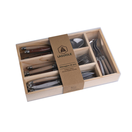 immagine-1-polyflame-set-24-pz-posate-con-manico-in-plastica-laguiole-40268407-ean-3661075165888