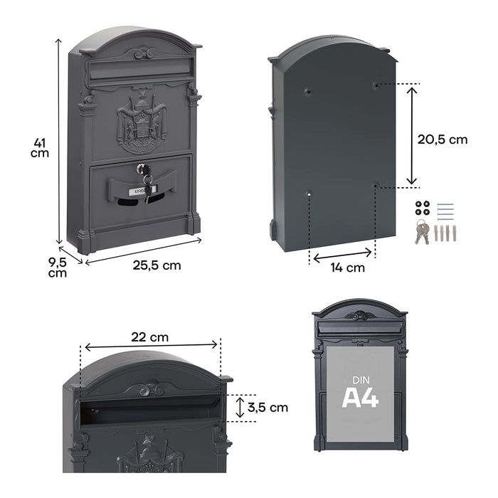 immagine-3-arregui-cassetta-postale-stile-classico-alluminio-antracite-arregui-residencia-d-2151ga-ean-8019635804206