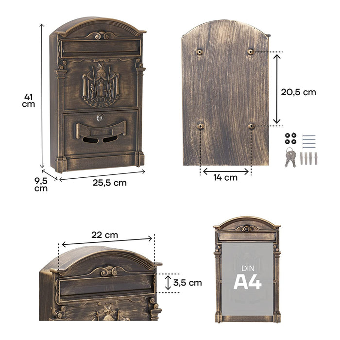 immagine-3-arregui-cassetta-postale-stile-classico-alluminio-bronzo-arregui-residencia-d-2151b-ean-8019635804138