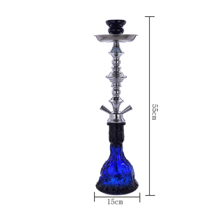 immagine-3-polyflame-bong-per-narghile-blu-a-2-tubi-55cm-40508048-ean-3661075226145