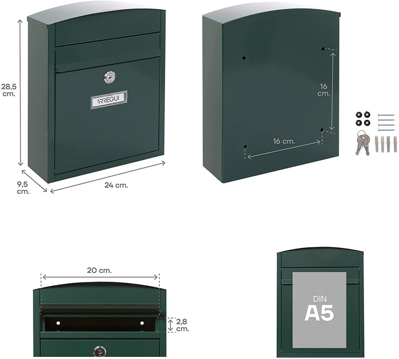 immagine-5-arregui-cassetta-postale-compact-verde-arregui-e5733-ean-8425181157336