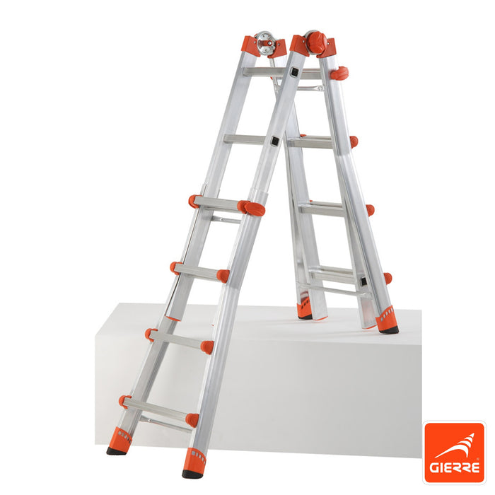 immagine-6-gierre-scala-alluminio-telescopica-multifunzione-gradini-44-150kg-peppina-al020-115-378cm-barra-stabilizzatrice-in-omaggio-ean-8013186220201